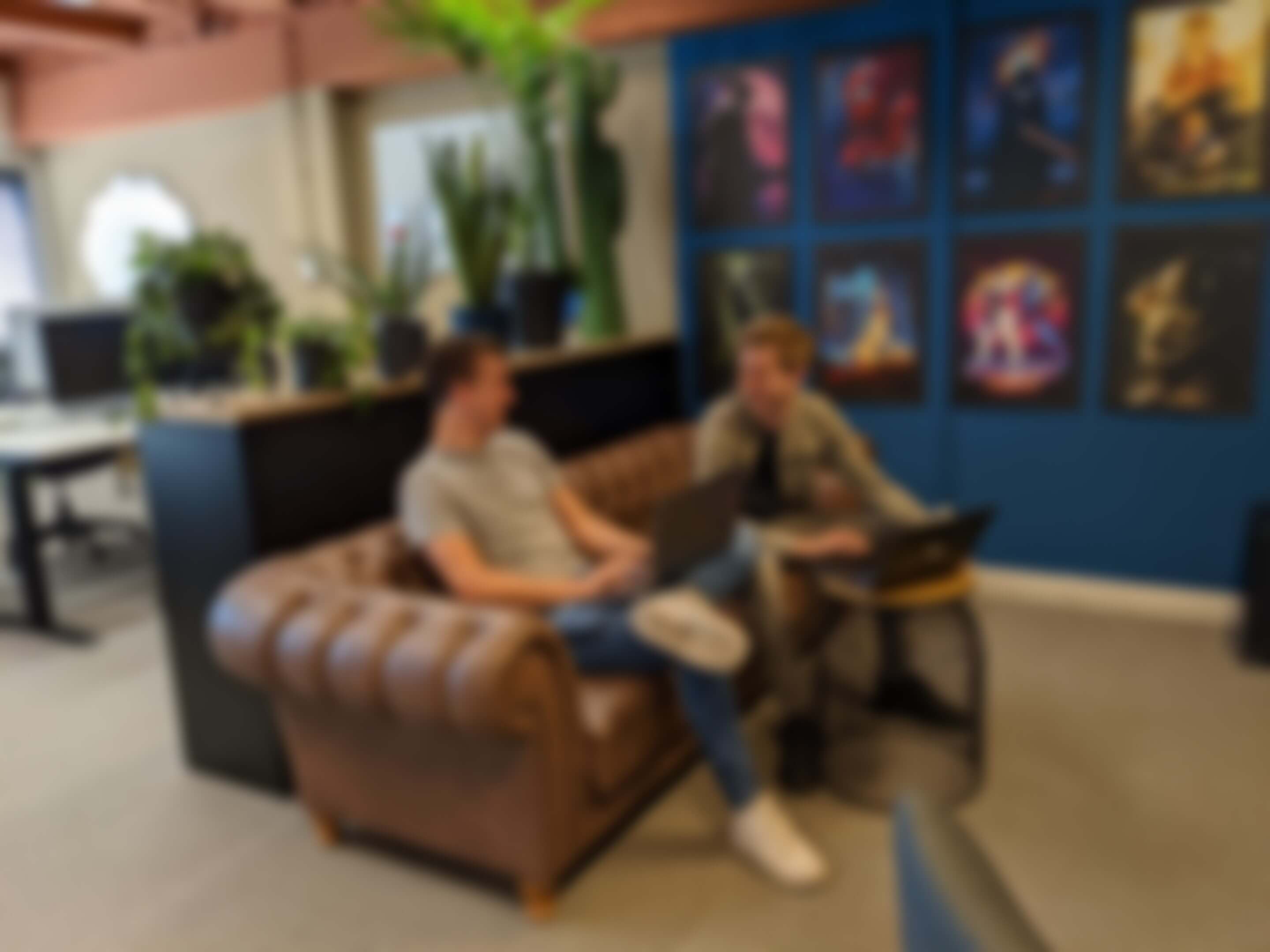 Chief team on couch talking